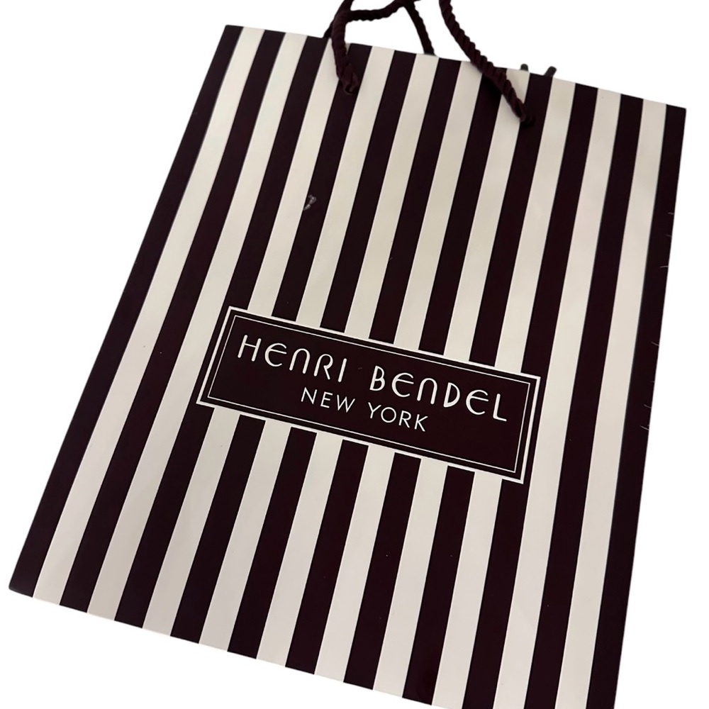 Henri Bendel Striped Paper Shopping Bag Medium